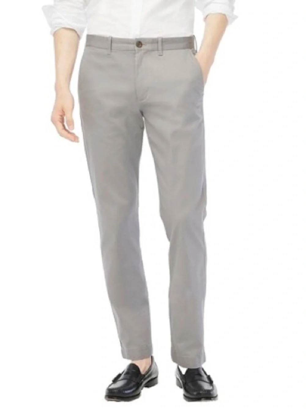 J. Crew Factory Men's Straight-Fit Flex Chino Pants Size 38x32 Grey/Slate